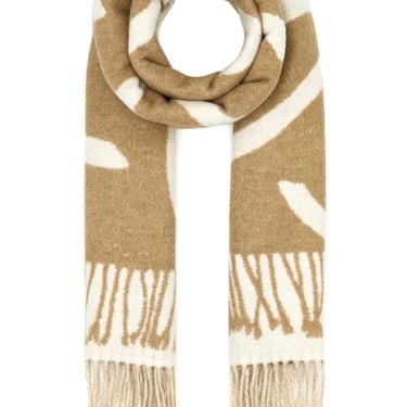 Loewe Woman Embroidered Wool Blend Scarf