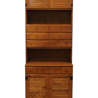 ETHAN ALLEN Heirloom Nutmeg Maple Custom Room Plan CRP 30" Shutter Door Cabinet Bookcase Top 10-4511P / 10-4018 