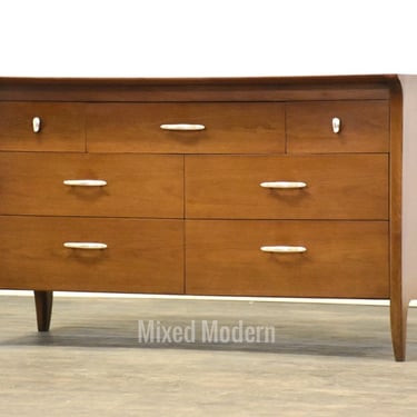 Drexel Profile Walnut Dresser by John Van Koert 