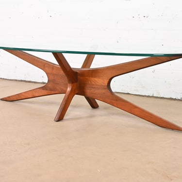 Adrian Pearsall for Craft Associates Sculpted Walnut “Jacks” Cocktail Table, 1960s