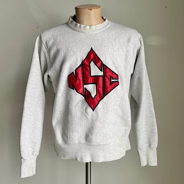 Vintage NSC Sweatshirt / Vintage North Carolina State Sweatshirt / Vintage Reverse Weave Sweatshirt / Reverse Weave Athletic Sweatshirt 