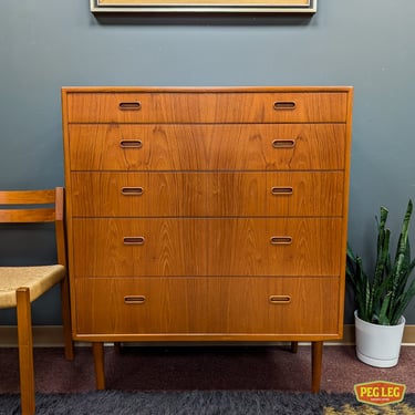 Danish Modern teak highboy dresser  by Falster