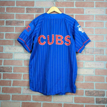 Vintage 80s / 90s Embroidered Starter MLB Chicago Cubs Baseball ORIGINAL Jersey - Large 