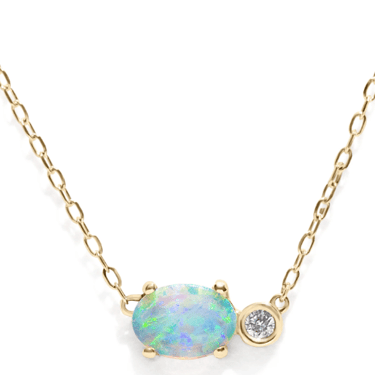 Opal Diamond Necklace