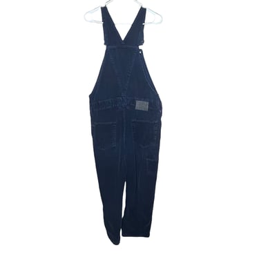 Vintage 90's Union Bay Navy Blue Wide Wale Corduroy Overalls, Size M 