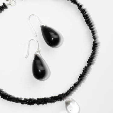 Corail Necklace in Black and Clear