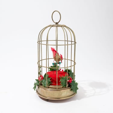 Vintage Bird Cage Music Box, Schmid, 12 Days of Christmas 