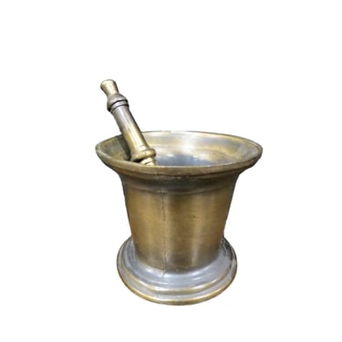 Vintage Mortar & Pestle - Brass Apothecary Pharmacy Medicine RX 