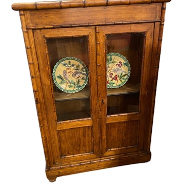 French Faux Bamboo Small Cabinet