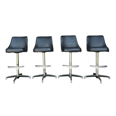 Set of 4 ChromCraft Swivel Bar Stools