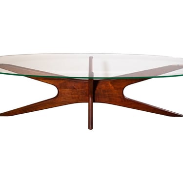 Mid Century Modern Pearsall Jacks Oval Coffee Table 