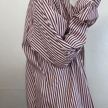 classic menswear striped oxford blouse 