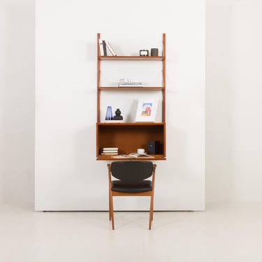 Scandinavian home office wall unit in the style of Sorensen and Cadovius, 1960s 