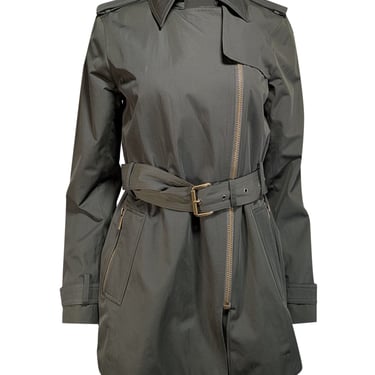 Michael Michael Kors - Dark Green Short Trench Coat Sz M