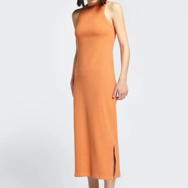 Kloke Spire Rib Dress - Orange