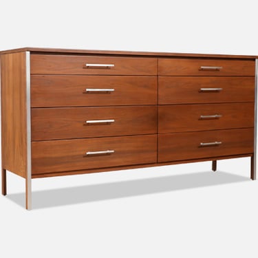Paul McCobb "Linear Group" Dresser w\/ Steel Accents for Calvin Furniture