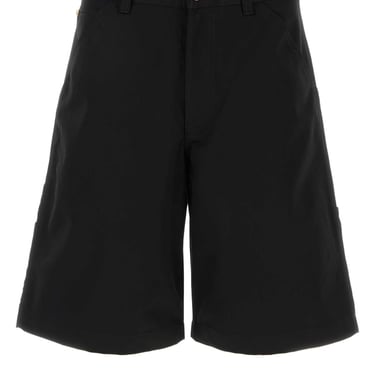 Versace Men Black Gabardine Bermuda Shorts