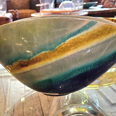 Mid century Alvino Bagni for Raymor Glazed Pottery Bowl 