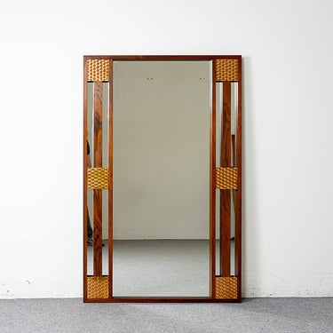 Danish Modern Rosewood & Metal Mirror - (324-142.10) 