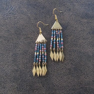 Unique seed bead chandelier earrings 2 