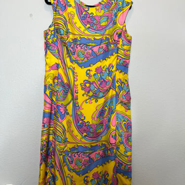 Vintage 1970s groovy psychedelic dress 