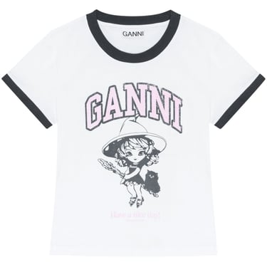 Ganni Women Witch Organic Cotton T-Shirt