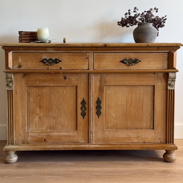 Antique English Pine Sideboard 