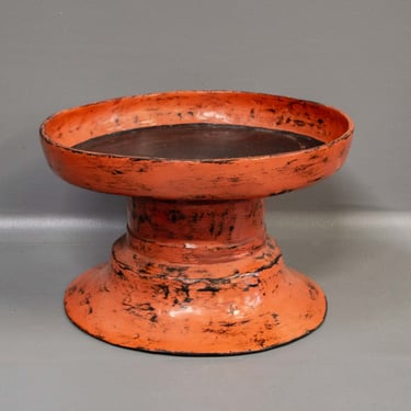 Burmese Lacquered Khantoke Footed Serving Tray