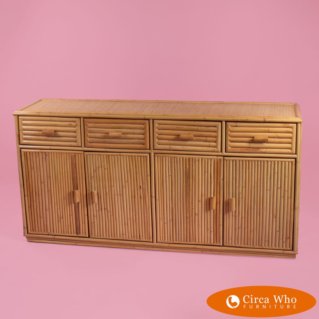 Split Rattan Woven Rattan Dresser Circa Who West Palm Beach, FL