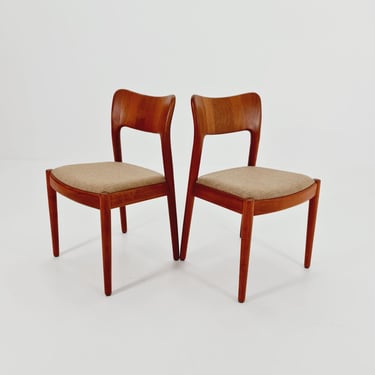 1 of 2 Vintage Danish solid teak dining chair by Niels Koefoed for Koefoed Hornslet , , 1960s, 