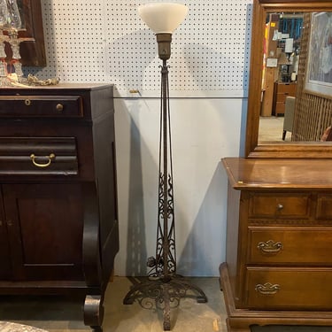 Vintage Hammered Iron Floor Lamp