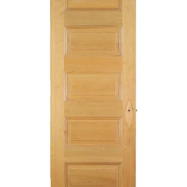 Antique Solid Oak 5 Pane Passage Door 87 x 29.5