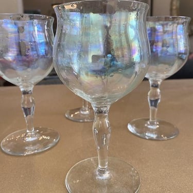 Iridescent Globe Wine Glasses - Set of 4 