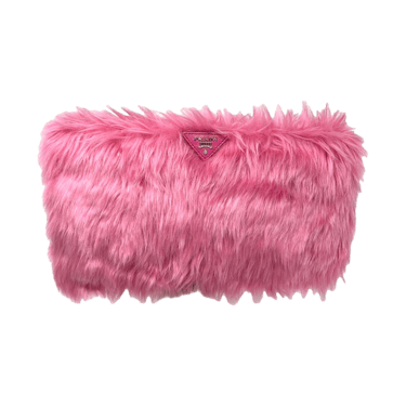 Prada Pink Fur Clutch