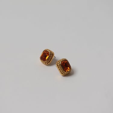 Vintage Honey Gem Earrings