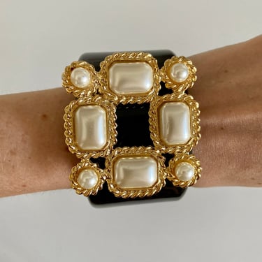 Custom Designer Style Pearl Cuff Bracelet