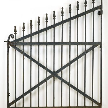 Reclaimed 41 in. Slanted Wrought Iron Gate