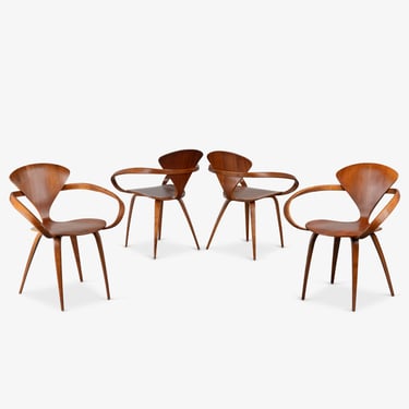 Norman Cherner Arm Chairs, Set of 4