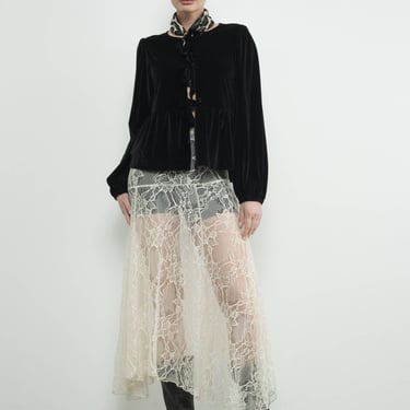 LACE ASYMMETRIC SKIRT