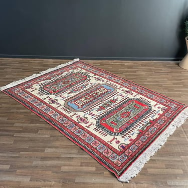 Vintage Persian Oriental Hand Woven Wool Rug, c.1960’s 