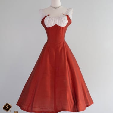 Rare 1950's Bettie Page &quot;Devil In Disguise&quot; Party Dress By Harco / SM