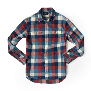 RRL DOUBLE RL COTTON FLANNEL SHIRT