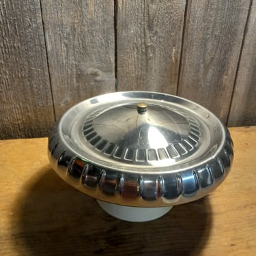 1960s Mercury Comet Hubcap Semi Flush Ceiling Light, 10 x 4.75