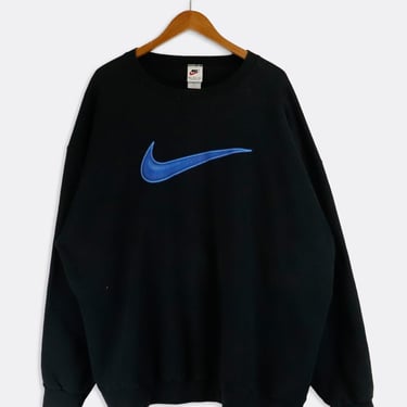 Vintage Nike Blue Glowing Logo Graphic Sweatshirt Sz 2XL