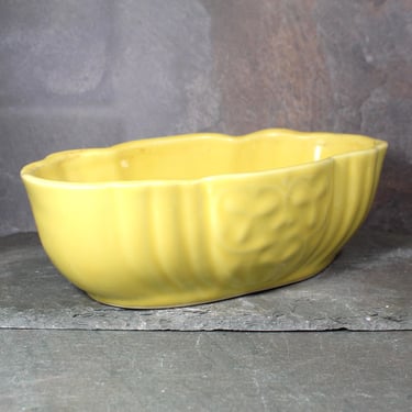 Mid-Century 1960s Yellow Ceramic Planter | Mid-Century Indoor Planter | Bixley Shop 