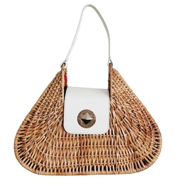 Vintage Kate Spade Bag Beige Wicker Alek Santiago Plantation 