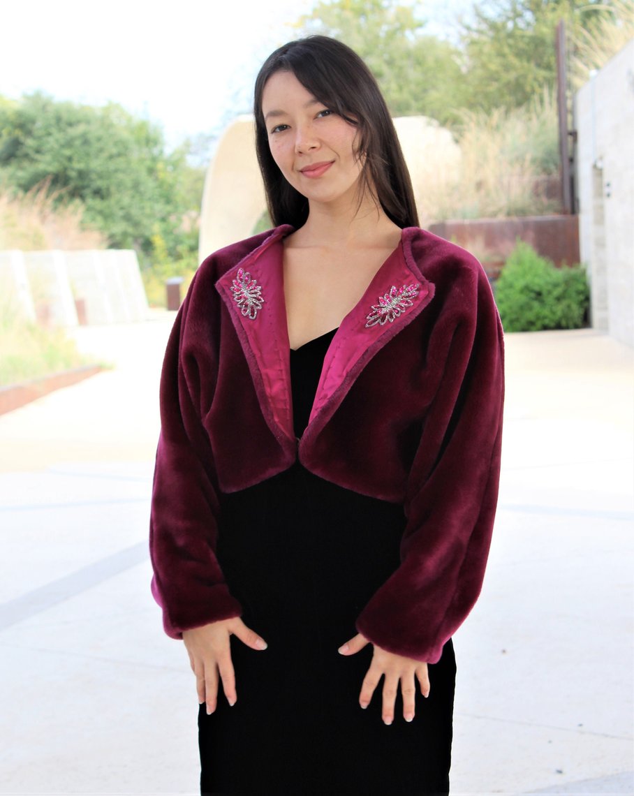 The Aspen Plush Faux-Fur Cropped Jacket