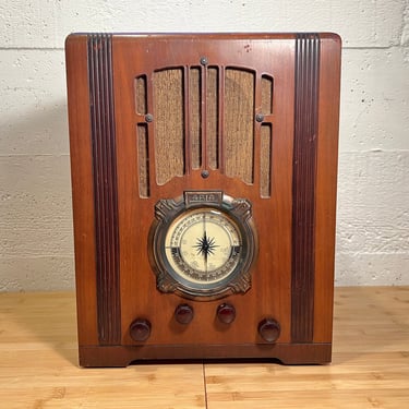 1937 Aria Tombstone MP3/AM/Shortwave Art Deco Radio, Elec Restored 
