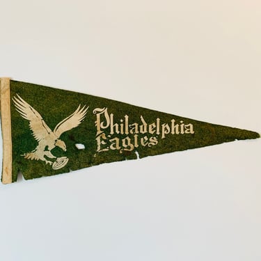 Vintage Philadelphia Eagles NFL Pennant - Distressed - As Is Condition 