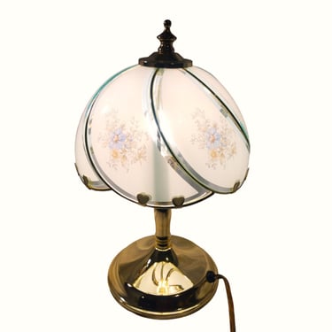 VINTATE  Touch Table Lamp, Glass and Ceramic  Floral Lamp, Home Decor 